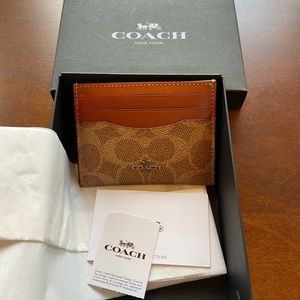 Coach card case in signature